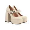 Tallas 35-43 Zapatos de una sola pieza con hebilla y boca poco profunda para todas las estaciones, Zapatos de moda para mujer, Zapatos para mujer de talla grande transfronterizos, Plataforma impermeable, Color sólido
