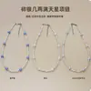 Varios taeles de plata rota nácar collar de perlas aleación cadena para la clavícula de plata rota collar lleno de estrellas de plata rota cadena de extensión de acero de titanio