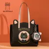 Bolsa Tote Gatinho Fofo Nova Transfronteiriça da Fábrica de Origem Beibao para Mulheres, Bolsa de Ombro/Axila de Grande Capacidade