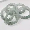Pulseira Violeta Natural para Áreas Cênicas, Estilo Transparente de Gelo, Pulseira Violeta de Jade de Seda Dourada, Presente de Joia de Jade