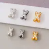 Prata Pura S925 Zircônia em Formato de X Contas Separadoras de Zircônia Fio de Cristal Contas Separadoras de Cruz Acessório de Pulseira DIY Acessório de Inlay de Diamante Materiais