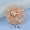 4-10cm fábrica em estoque camélia borda queimada flor chapelaria tecido flor feita à mão acessórios flor de tecido acessórios DIY broche