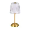 Lámpara de Mesa LED Metálica Nórdica, Lámpara de Ambiente Simple para Mesita de Noche de Dormitorio, Lámpara de Huracán Recargable, Lámpara de Mesa Creativa Regulable