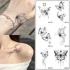 Mariposa Foto Pequeña Tatuaje Herbal Pegatina Jugo Impermeable Larga Duración Clavícula Brazo Hombres y Mujeres Costado Cintura Pierna Tatuaje Falso