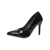 Novas Sandálias de Salto Fino Apontado Sexy Femininas Primavera/Verão 2026, Sapatos Profissionais Salto Agulha, Scarpins de Couro Envernizado Celebridade da Internet