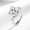 Joyería Transfronteriza 2024 Nuevo Modelo Exquisito Mini Anillo de Zirconia Cubo de Azúcar para Mujer con un Toque de Alta Gama Anillo de Diamante para Boda