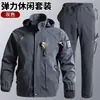 Ropa de trabajo táctica para exteriores de malla resistente al desgaste y al desgarro para primavera y otoño, con entrepierna reforzada, adecuada para ciclismo, pesca al aire libre y protección laboral
