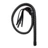 Látigo sexual de cuero negro para bondage, juguetes sexuales para amantes, accesorios de escenario, juguetes de entrenamiento, látigo de serpiente Queen, látigo largo