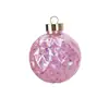 Enfeites de Bola de Natal Brilhantes Coloridos com Lantejoulas e Padrão de Caracol Branco Deslumbrante Decorações de Árvore de Natal