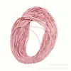 Cordón de cuero de piel de oveja al por mayor de 3 mm a 6 mm, cordón redondo de cuero, cordón de cuero PU sintético, cordón de cuero con núcleo recubierto para accesorios, cinturones, accesorios de bricolaje