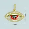 Colgante Accesorio Ojo del Diablo con Circonita Microincrustada Chapado en Oro de 18 Quilates Mano de Fátima Colgante para Collar DIY Joyería