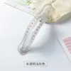 Grampo de Bico de Pato com Textura Fosca Transparente, Grampo Lateral para Mulheres, Grampo Horizontal para a Parte de Trás da Cabeça, Estilo Japonês e Coreano Feminino, Grampo de Cabelo Simples e Elegante