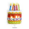 Balão de Alumínio Colorido Grande Novo para Aniversário, Formato de Bolo, Bola de Folha de Alumínio, Arranjo de Decoração para Festa de Aniversário Infantil