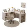 Mesa de Canto para Estudo em Casa Quarto Penteadeira de Meninas Mesa de Maquiagem Estante Integrada Combinação Livre Mesa de Canto para Computador