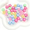 Acrílico Colorido Fofo Desenho Animado Bloqueio de Cor Estrela de Cinco Pontas Flor Coração Borboleta Contas DIY Corda de Cabelo Corrente de Celular Acessórios