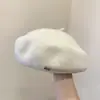 Estilo Coreano Otoño/Invierno Nuevo Moldeador Boina de Fieltro de Lana Plegada Sombrero Temperamento de Mujer Estilo Callejero Versátil Adelgazante de Rostro Sombrero de Pintor Moderno