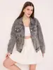 Chaqueta de Mezclilla Personalizada para Mujer Fábrica de Origen Chaqueta de Mezclilla para Mujer Fábrica de Personalización en Lotes Pequeños ODM con Dibujos y Muestras