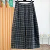 Pantalones de cuadros estilo coreano, pantalones cropped para mujer, nueva colección de otoño 2026, pantalones anchos holgados y casuales, creando un look relajado y estiloso