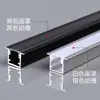 Luz Lineal LED Canaleta de Aluminio Empotrada Tira de Luz Dura de Aleación de Aluminio Lineal Negra Luz Lineal Montada en Superficie Canaleta de Aluminio