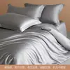 Juego de ropa de cama de cuatro piezas de satén de algodón de fibra larga 100Pro de alta gama, algodón puro, lujo ligero, tacto premium, funda de edredón, sábana bajera, ropa de cama
