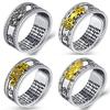 Anillo retro creativo de plata tailandesa envejecida para hombres y mujeres con índice del zodíaco de 12 signos Anillo Accesorios Venta al por mayor