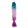 Fibra química de tres colores, cuatro colores, cinco colores, degradado, seda de alta temperatura, trenza grande, trenza jumbo, trenza burbuja, material para trenzas de cabello