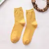 Calcetines de Algodón para Mujer Fengzi Otoño e Invierno Calcetines Gruesos para Mujer Color Sólido Calcetines de Longitud Media Estilo Coreano para Mujer Algodón de Xinjiang Negro Blanco Tubo Largo