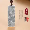 Plata Pura 999 Bolsa Antigua Bagua Navideño Vaca Retro Colgante de Plata Esterlina Collar de Pareja para Hombres y Mujeres