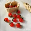 [Frutas Tropicales] Cuentas de Vidrio Naranja Hechas a Mano Caqui DIY Cadena para Teléfono Pulsera Accesorios de Joyería