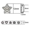 Aleación 8mm Cromo Superficie Diamantada con Corazón Corona Forma de Corazón Cadena para Teléfono Móvil Llavero para Placa de Licencia Accesorios de Joyería