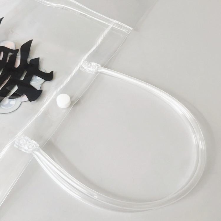 透明PVC手提袋塑料广告活动购物礼品袋 服装手提食品袋按扣袋