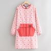Delantal de Cocina de Lona con Mangas Largas Ropa de Trabajo Anti-Manchas para Catering Uso al Revés Bata Delantal para el Hogar Hombres y Mujeres