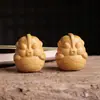 Escultura Creativa y Única de Ciprés de Acantilado de Nuevo Estilo de Figura Cóncava-Convexa Linda, Adorno de Escritorio de Oficina, Escultura de Madera Portátil al por Mayor