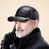 Gorras de Béisbol para Hombres de Edad Media y Mayores, Nuevas de Otoño e Invierno, para Exteriores, Resistentes al Frío, Tela de Escalera, Gorras Cálidas con Visera, Gorros de Algodón con Protección para las Orejas de Papá