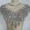 Malla Bordada Pecho Frontal Lentejuelas Bordado con Cuentas Industria Pesada DIY Pegatinas de Tela Ropa para Mujer Accesorios de Encaje