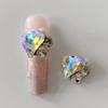 Nuevo Taladro de Uñas Montículo Terminado Corazón Torcido Cuadrado Amor Cuadrado Gordo Taladro Hacha Super Brillante Lujo Versátil Taladro de Cristal
