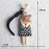 Pingente de Boneca de Tecido Estilo Coreano Ins, Pingente de Bolsa de Animal Cartoon Fofo, Chaveiro de Mochila, Acessórios Feitos à Mão