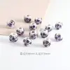 Acessórios para Joias DIY 8mm Contas de Cerâmica Azuis e Brancas Materiais para Colar Feitos à Mão Contas Peroladas Aplique de Jingdezhen Contas de Cerâmica