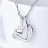 Colar Coração de Diamantes Completos para Mulheres, Design de Nicho de Luxo Acessível, Corrente Clavicular Banhada a Prata Esterlina, Novo Estilo, Estilo Cool