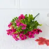 Flores de Simulación de Amazon Nuevo Eucalipto Violeta Pensamiento Tres Colores Flores Artificiales de Seda Floreros Decorativos de Mesa para Exteriores