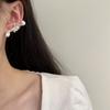 Exquisitos pendientes de plata de ley con forma de jazmín, ligeros y lujosos, sin agujeros, de una sola pieza, con clip, accesorios elegantes y exquisitos para las orejas para mujer.