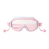 Gafas de natación al por mayor de fábrica para niños antivaho impermeables marco grande cómodas silicona tapones para los oídos de una sola pieza gafas de natación profesionales