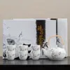 Nuevo Juego de Tetera Ruyao con Asa, Tetera Grande Estilo Chino para Uso Doméstico, Regalo de Cerámica con Logo Personalizado
