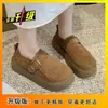 Estilo Coreano 2026 Otoño/Invierno Nuevos Marrones Retro Birkenstock Planos Cómodos Versátiles que Aumentan la Altura para Personas Bajas Birkenstock de Aspecto Alto
