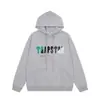 Sudadera con capucha de forro polar para hombre y mujer, sudaderas bordadas de alta calle europeas y americanas de moda Trapstar para dropshipping transfronterizo