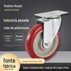 Poliuretano Pu 345 polegadas Roda Direcional para Caminhão Plataforma Médio de Empurrar à Mão com Alta Capacidade de Carga