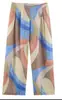 Pantalones rectos de la marca Z, europeos y americanos, de AliExpress, con cordón, tops populares para mujer, estampados a rayas de moda casual, transfronterizos ZA