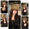 Gorra de Visera Retro Americana con Estampado de Leopardo para Mujer, Moda de Nicho Y2K Spicy Girl para Otoño e Invierno, Boina de Pico, Gorra de Periodista