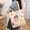 Bolso de lona literario de moda para mujer 2024 nuevo de gran capacidad para estudiantes bolsa para libros bolso de hombro bolsa de tutorial una generación de pelo