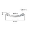 S990 Pé Prata Retro Velho Meia Pulseira Bend Pipe Acessórios DIY Estilo Chinês Pulseira Jóias de Prata Material